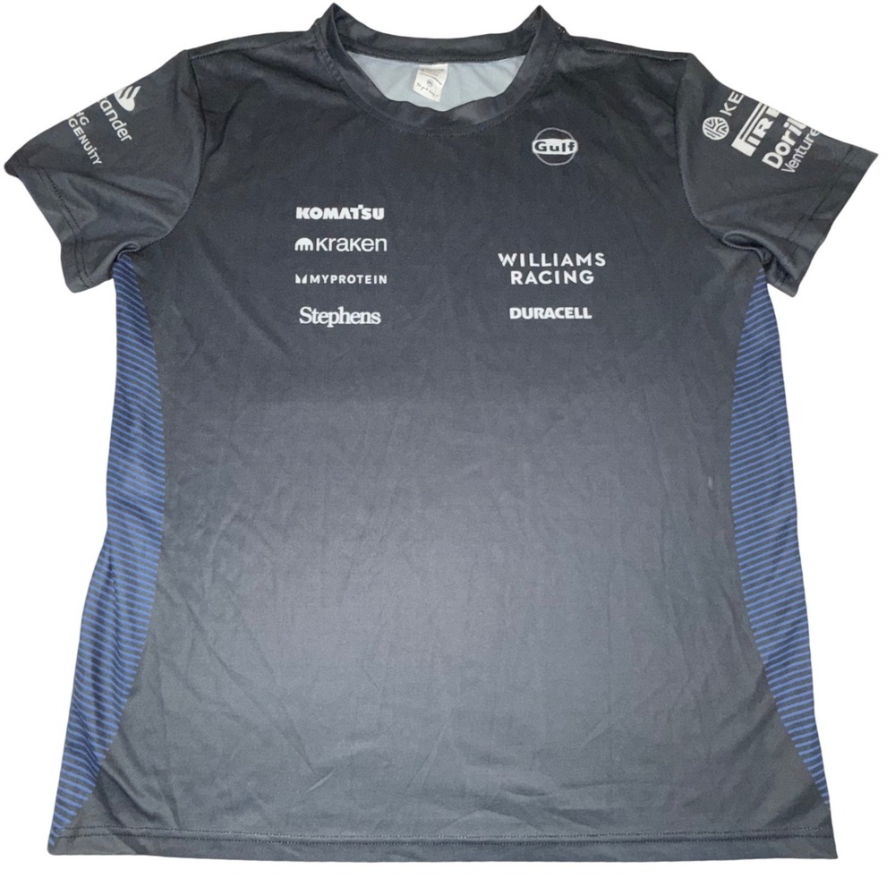Williams Racing F1 Sponsor Graphic Performance Shirt Mens 2XL Gray Unbranded
